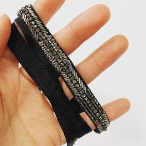 Stella & Dot Jewelry - Stella & Dot Beaded Ribbon Choker Necklace Stella & Dot Jewelry - Stella & Dot Beaded Ribbon Choker Necklace